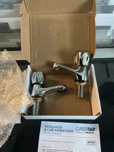 Par de grifos de baño nuevos Catertap WRCT-500BD 1/2 pulgada cromados - Imagen 1 de 8
