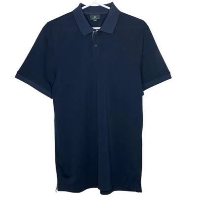 Camisa polo masculina AG Adriano Goldschmied M azul marinho manga curta golfe Preppy NOVA - Imagem 1 de 4