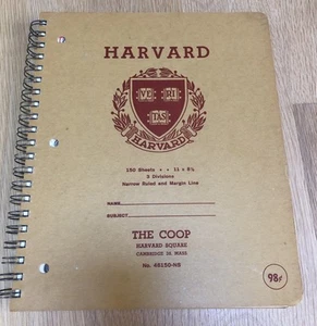 Cuaderno espiral Harvard de colección The COOP 150 hojas reglas estrechas línea de margen B2 - Imagen 1 de 7