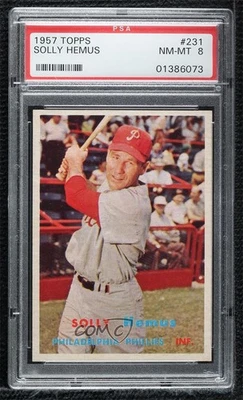 1957 Topps Solly Hemus #231 PSA 8 - Image 1 of 2