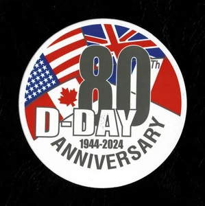 D DAY ANNIVERSARY 80 TH 1944 - 2024 ADHESIF (Sticker) - Picture 1 of 1