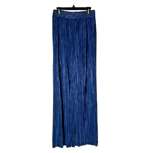 Sabina Musayev York Pants Shimmer Crinkle Blue Size Small *READ FLAW* - Picture 1 of 9