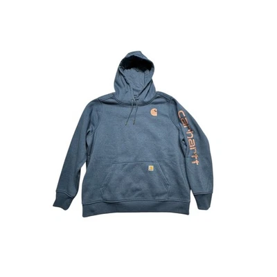 Sudadera con Capucha Carhartt Calce Relajado XL 16-18 Azul Melocotón Logo Pullover Sudadera Foto 1 de 4