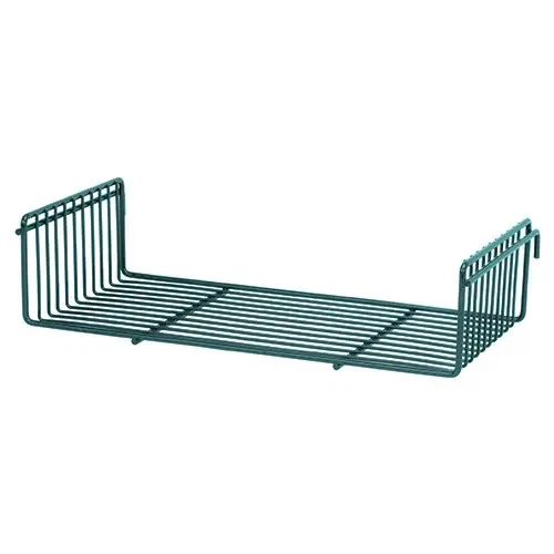 Quantum Food Service 18"W x 9"D x 3-3/4"H Flat Green Epoxy Store Grid Shelf - Image 1 of 1