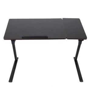 (Noyer Foncé)Portable Hauteur Réglable Ordinateur Portable Stand Bureau Lit SG - Photo 1/8