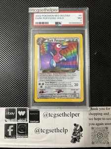PSA 7 FIRST EDITION Holo Dark Porygon 2 Neo Destiny Set Pokemon Card Swirl - Picture 1 of 3