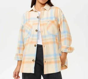 RIP CURL BEACH PARTY Women's Flannel Shirt - Cream - Large - NWT - Picture 1 of 3