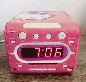 Hello Kitty AM/FM Stereo CD Alarm Clock Radio KT2053A Used. Tested & Working. - Picture 1 of 9