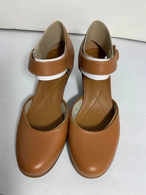 Easy Spirit Clarice Mary Jane Comfort Heels Womens 7.5 Brown Leather Hook & Loop - Image 1 of 4