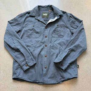 Camisa de Trabajo Howler Bros Trevail Hombres M Azul Lona Sólida Senderismo Gorpcore - Imagen 1 de 4