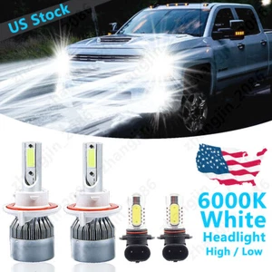 LED Headlight HI/LO Beam+Fog Light Combo C6 For 2005-2014 Ford F-150 F-250 F-350 - Picture 1 of 15