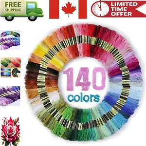 Durable 140 Colorful Skeins Embroidery Floss - Non-Fading with Smooth Finish - Picture 1 of 9