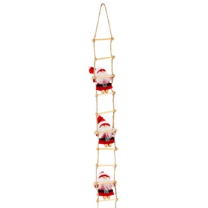 Sass & Belle Climbing Santa Ladder Hanging Decoration Red Father Christmas Xmas - Picture 1 of 10
