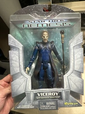 2002 Art Asylum Star Trek Nemesis Viceroy Reman Staff 7" Action Figure New NIP - Image 1 of 4