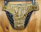 Max It by Max Deco ~ Vintage Shiny Gold Underwear Briefs ~ Men's Medium