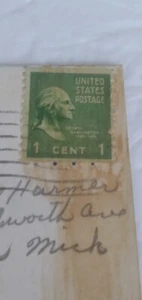 SELLO POSTAL DERECHO GEORGE WASHINGTON VERDE 1 CENTAVO DE COLECCIÓN 1948 - Imagen 1 de 11