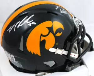TJ Hockenson/George Kittle Autographed Iowa Hawkeyes Speed Mini Helmet-BAW Holo - Picture 1 of 11