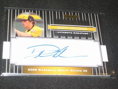 DUSTY COLEMAN SIGNED AUTOGRAPHED RAZOR CERTIFIED AUTHENTIC BASEBALL CARD /199 - Image 1 of 2