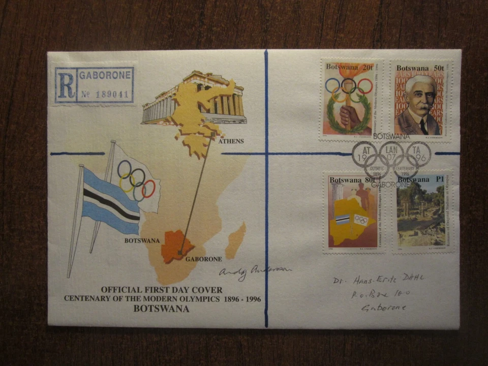 1996 BOTSWANA FDC ATLANTA OLYMPIC GAMES COVER - Image 1 of 1