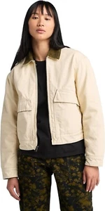 🔥NEW Timberland Womens Quilted Washed Canvas Jacket, XL Angora, MSRP$140🔥 - Picture 1 of 8