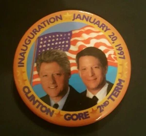 Clinton Gore Inauguration 1997 Button 3 Inch Diameter - Bild 1 von 1