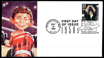 1999 FDC Rocky Marciano Mad Magazine COLOR COPY Cachet - Image 1 of 2