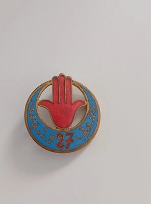 INSIGNE 27° RÉGIMENT DE TIRAILLEURS ALGÉRIENS " BLEU 33 mm " - Photo 1/3