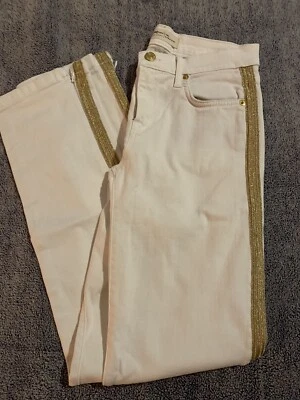 女士 Gap 26L 直筒金色金属条纹 — 第 1/4 张图片