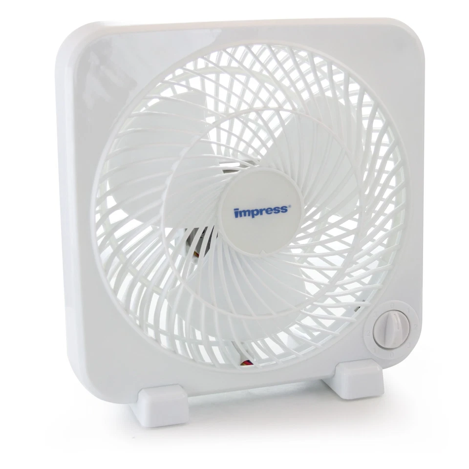 Impress 9 Inch Box Fan White - Image 1 of 1