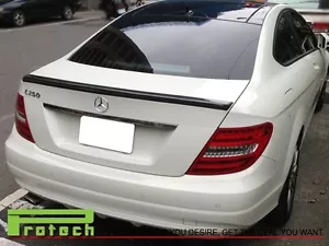 C250 C350 C63 Coupe Carbon Fiber AMG Style Bumper Diffuser w/ Trunk Lip Spoiler - Picture 1 of 3