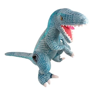 Jurassic Park World Blue Velociraptor Dinosaur Plush Stuffed Animal 14” Raptor - Picture 1 of 7