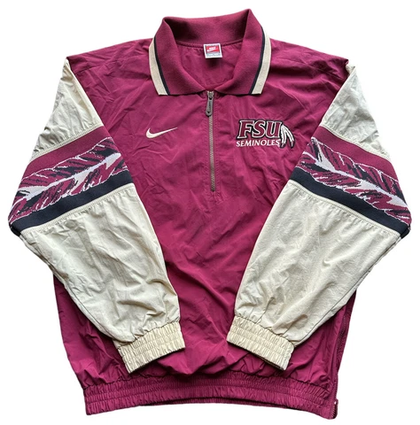 VTG 90'S Nike FSU Seminoles Florida State Windbreaker Jacket Mens Medium Rare Cover