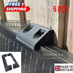 Set of 6 Adjustable PV Solar Mounts for Fence, Roof, Wall & Floor Installation - Picture 1 of 7