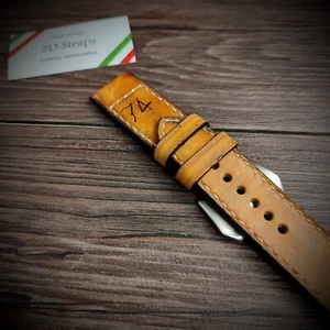Cinturino vintage 24mm per orologio Panerai Watch Strap 24/24 Handmade In Italy - Foto 1 di 4