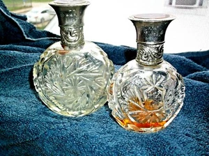 DOS BOTELLAS DE COLONIA DE VIDRIO CORTADO RALPH LAUREN VINTAGE  - Imagen 1 de 4