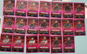 Topps India F1 Turbo Attax 2023 Signature Style Pink parellel cards lot, 20 card