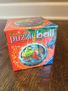 Ravensburger Christmas Puzzleball Santa & Angel 60 pc 3D Puzzle Ornament 2008 - Picture 1 of 4