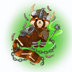 "Red the Barbarian - Adesivo decalcomanie da tavolo da gioco rosso Panda DND 5e RPG 5e 3" - Foto 1 di 4