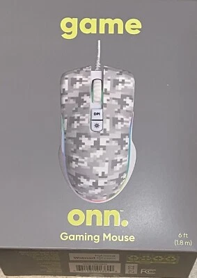 Onn 6ft Wired Gaming Mouse - 7 LED  Adjustable Lights - DPI Adjustable - NEW - Image 1 of 2
