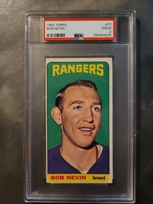 1964-65 Topps Bob Nevin Tall Boy PSA 2 - N.Y. Rangers Forward - Image 1 of 3