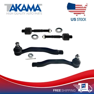 4pc Front Steering kit Outer+ Inner Tie Rod Ends For Honda Accord Acura TL CL - Picture 1 of 9