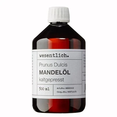 Mandelöl kaltgepresst 500ml - 100% reines Mandelöl von wesentlich. - Bild 1 von 4