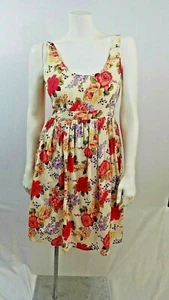 dELiA's Bold Floral Sleeveless Summer Dress 90's look  SZ 9 - Picture 1 of 7
