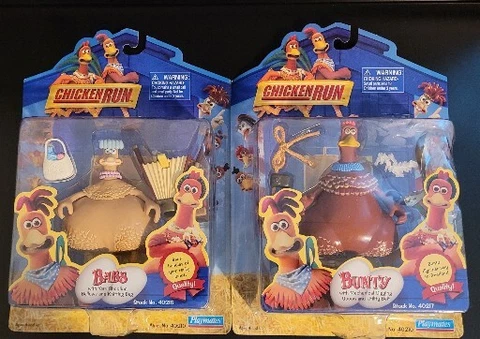 CHICKEN RUN ~ 2000 Playmates ~ set of 2 ~ Babs and Bunty Cover