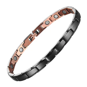 Elegant Solid Copper Magnetic Bracelet Women Arthritis Pain Balance Energy Joy - Picture 1 of 10