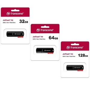 Transcend 32GB 64GB 128GB 256GB 512GB JetFlash 700 JF700 USB 3.1 Flash Drive - Picture 1 of 6