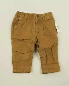 Gap Baby Unisex Snap-Button Jersey-Lined Corduroy Pants AR8 Khaki Size 6-12M - Picture 1 of 4