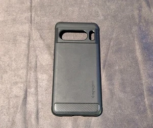 Used Pixel 8 Pro Black Spigen Rugged Armor Shockproof Slim Cover - Picture 1 of 4