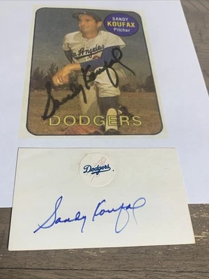 Sandy Koufax Autographed Index Card AUTHENTIC READ DESCRIPTION - Image 1 of 4
