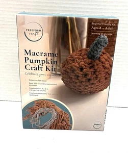 MACRAME Zucca Craft Kit di Freeform Craft 6” x 6” Zucca Marrone **NUOVO** - Foto 1 di 7